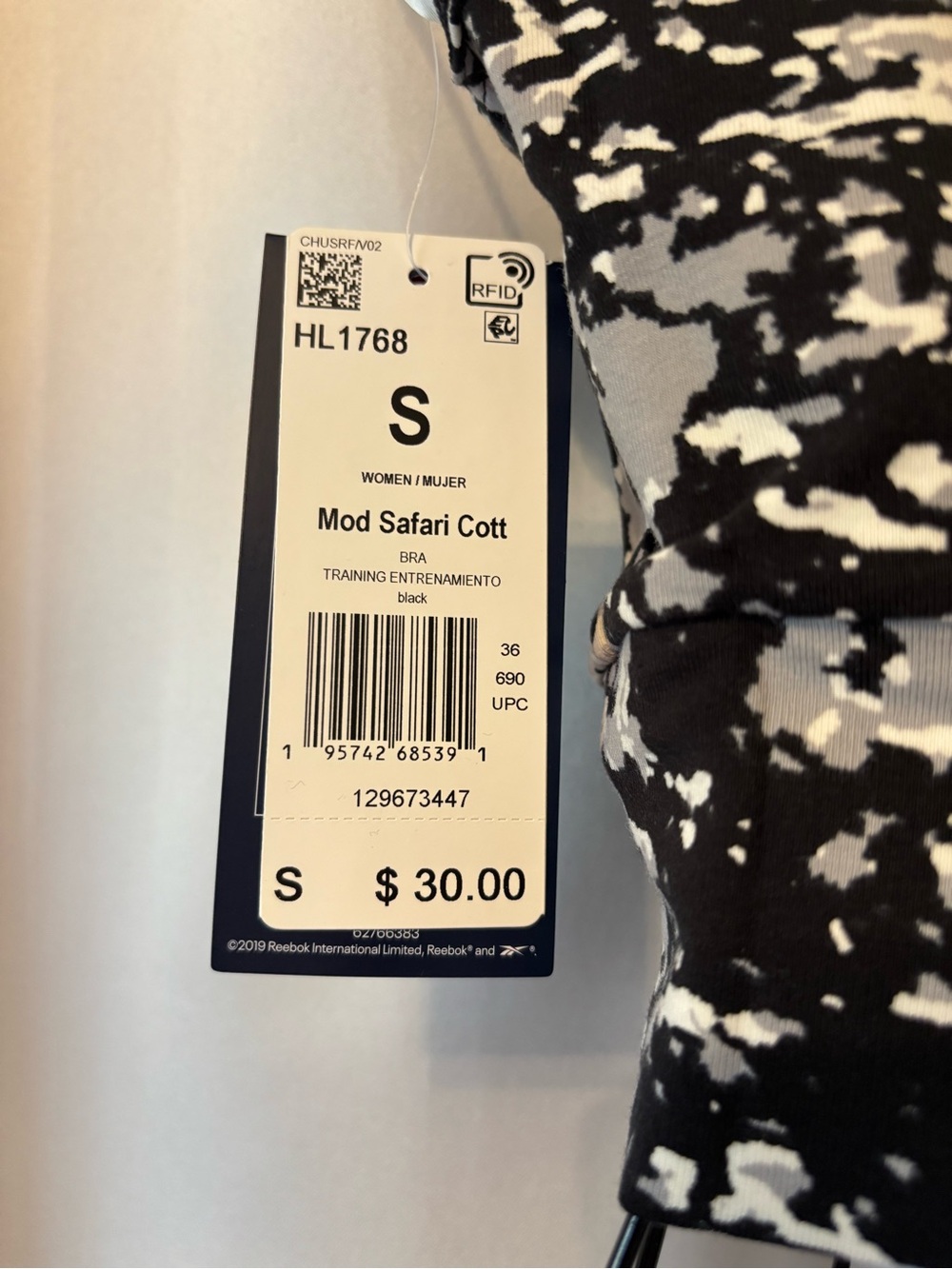 NWT Reebok Modern Safari Bralette Size S - Picture 9 of 12
